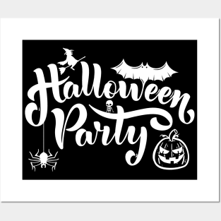 Halloween Party Black Posters and Art